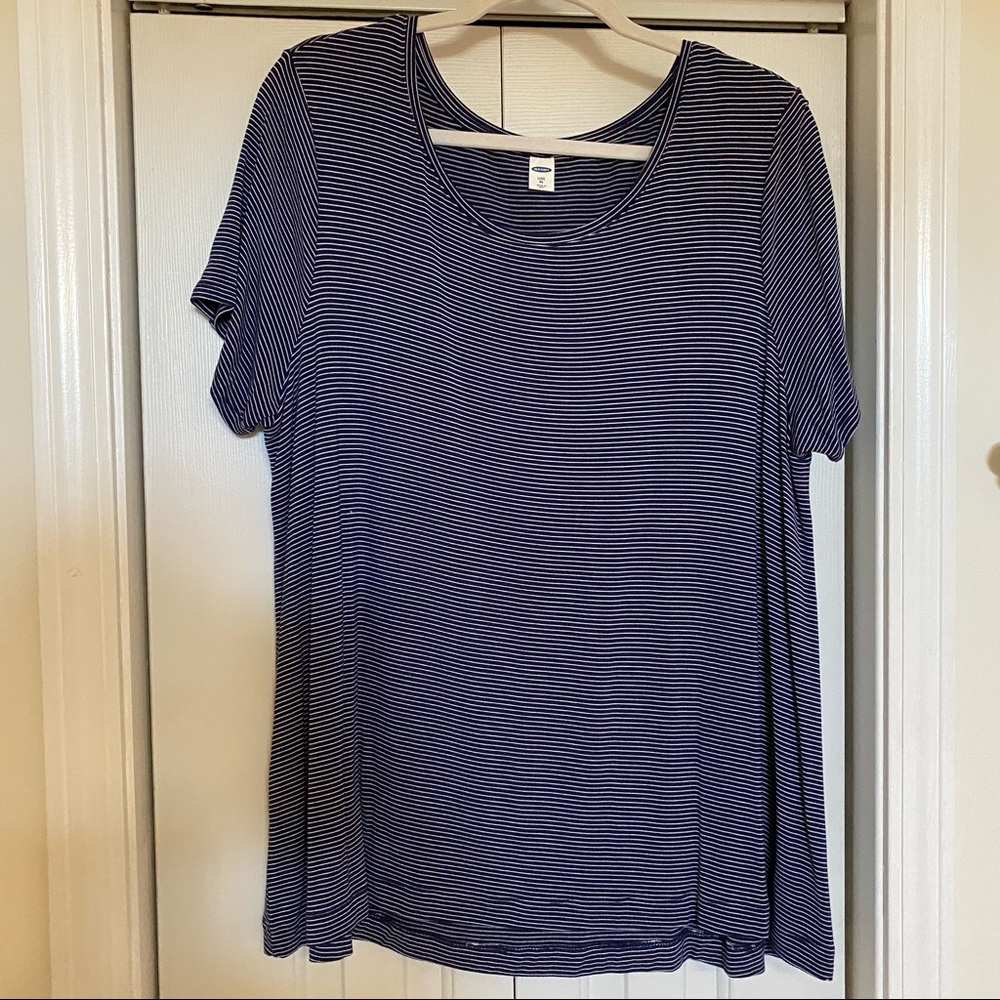 Old Navy Luxe Striped Short Sleeve Tee